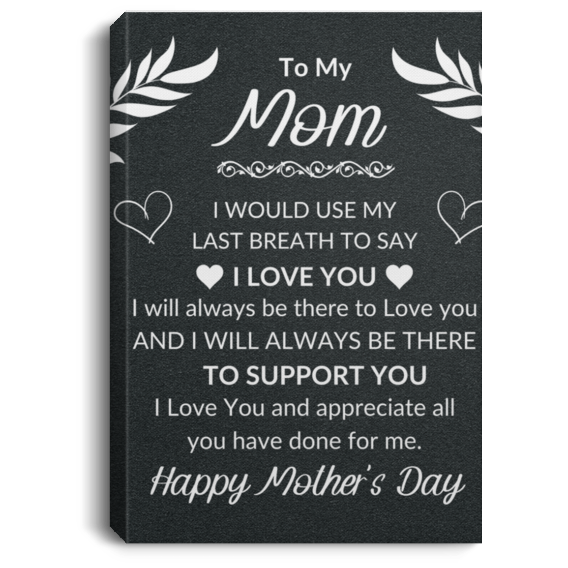 Happy Mother's Day Portrait Canvas